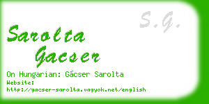 sarolta gacser business card
