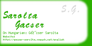sarolta gacser business card
